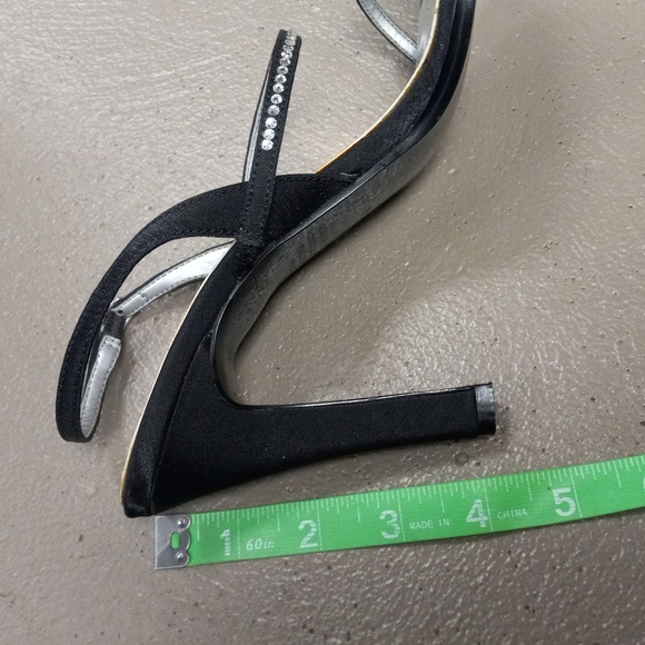 Jacqueline Ferrar Black and Bling Strappy Heels - Picture 8 of 11